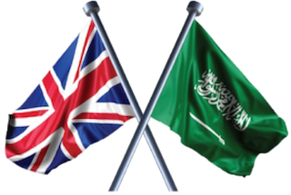Saudi British flags
